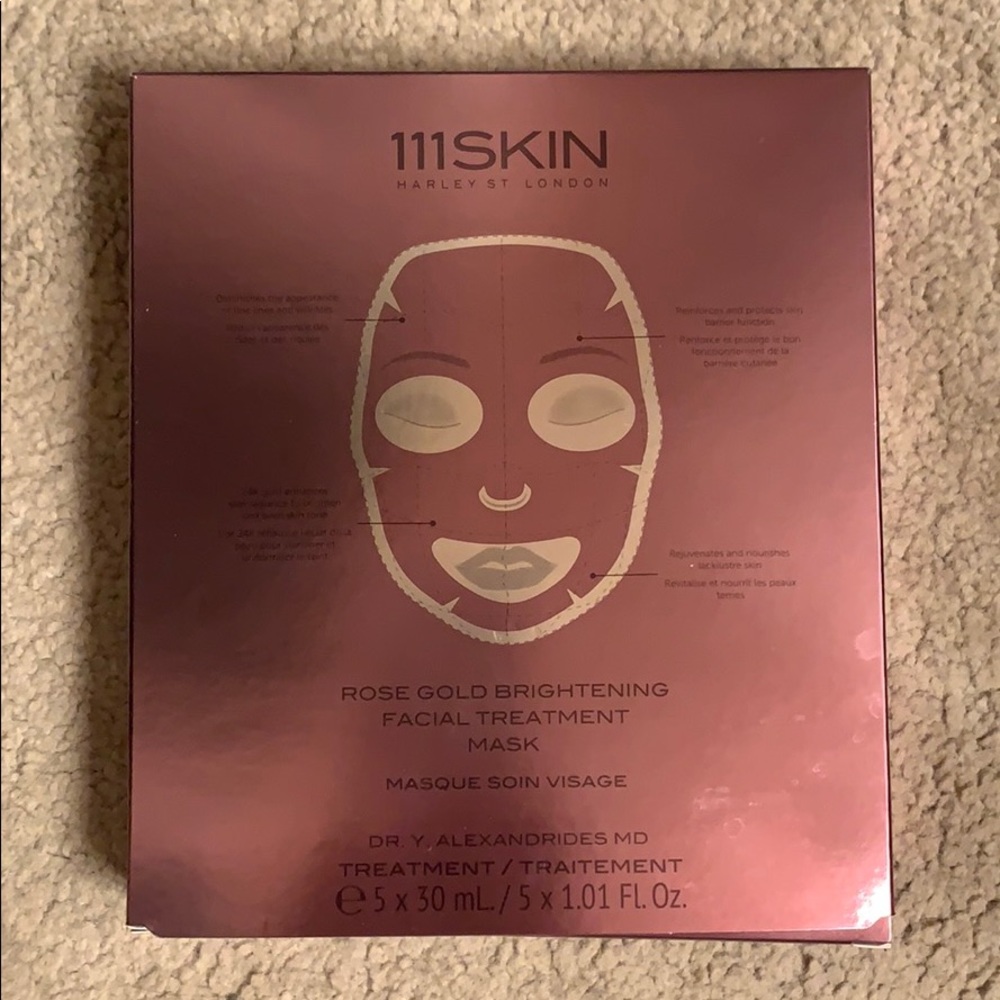 Rose gold face mask